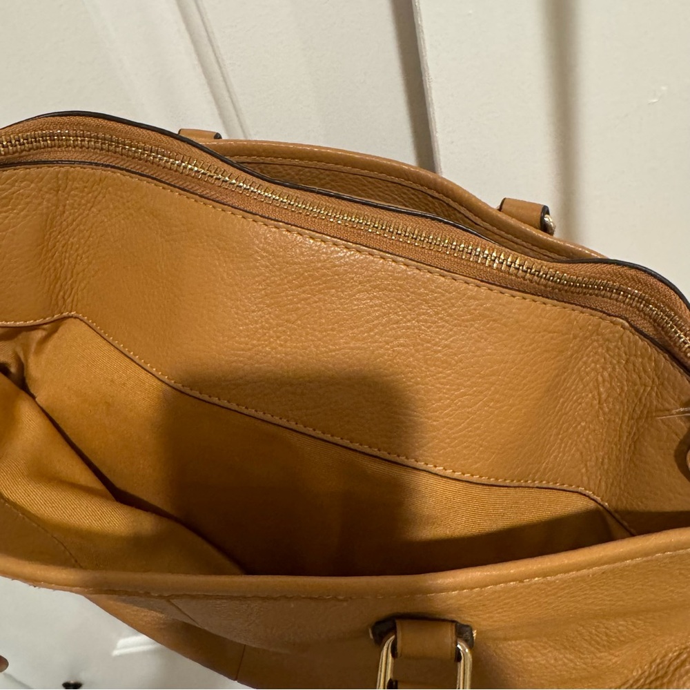 Coach Morgan Pebbled Leather Satchel Bag Brown - Picture 11 of 13